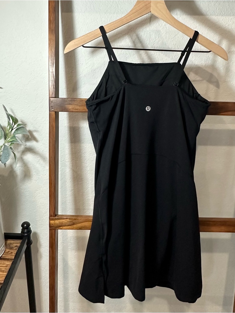 Lululemon Align Side-Slit Cami Dress Black Size 8 Nulu Built-In Bra - Picture 5 of 11